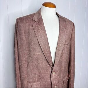 Vintage Lebow Clothes Maroon Herringbone Tweed Blazer